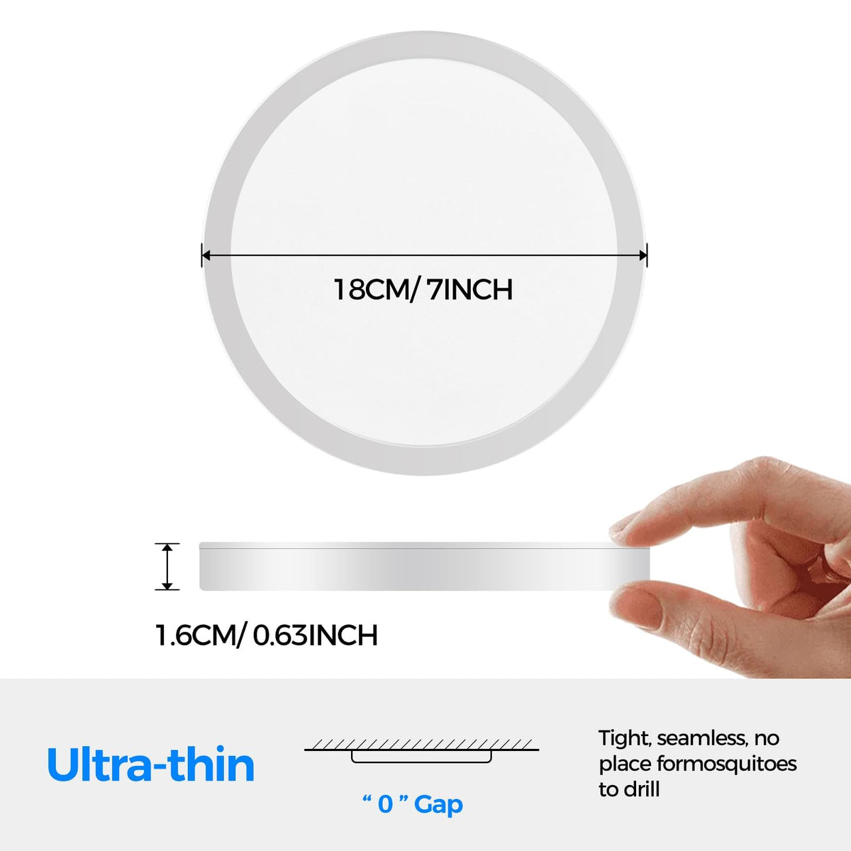 Peasur Bathroom Light, 3000K/3500K/4000K/5000K/6500K 5 Color Temperature
