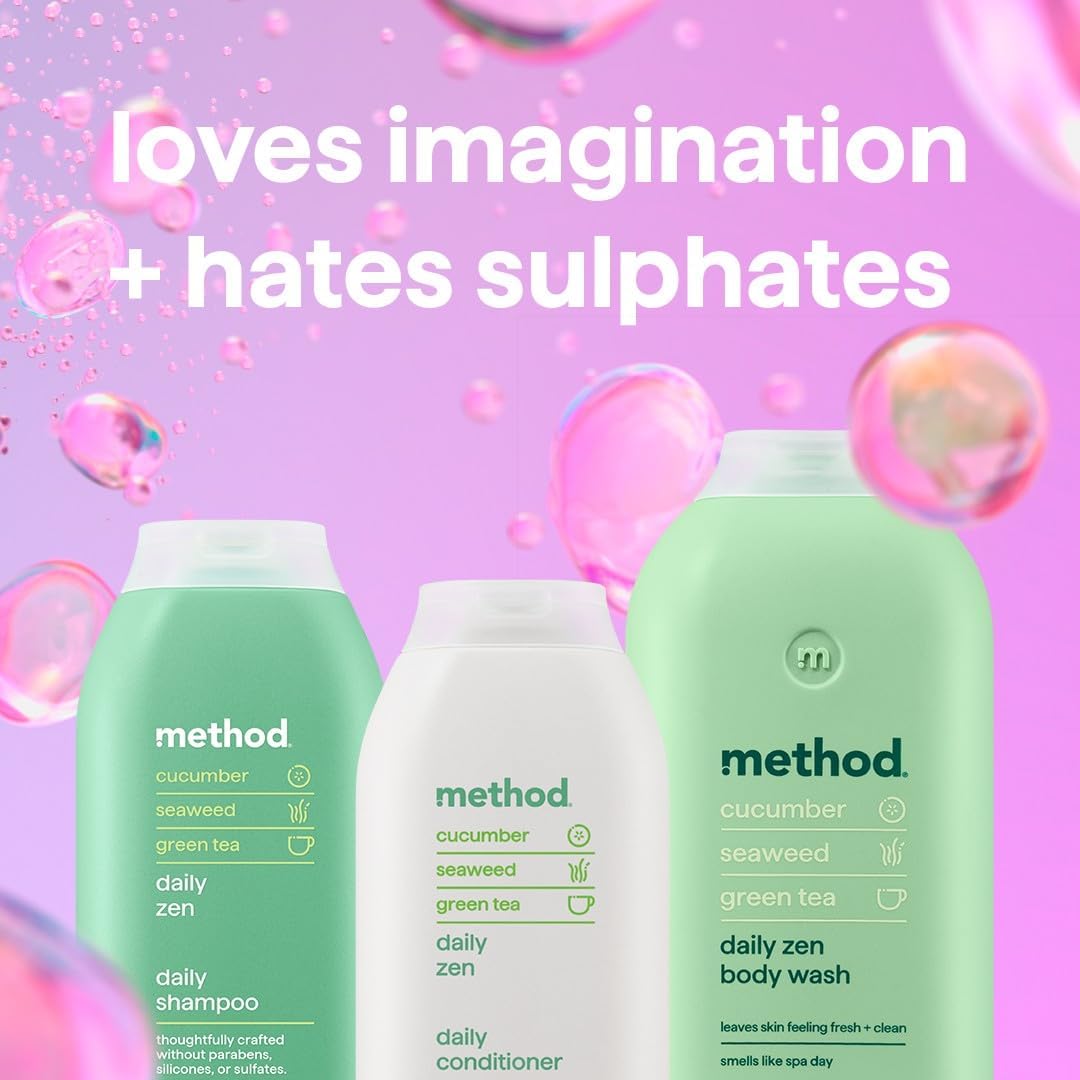 Method Daily Zen Shampoo, Cucumber & Green Tea, Sulphate Free, 350ml