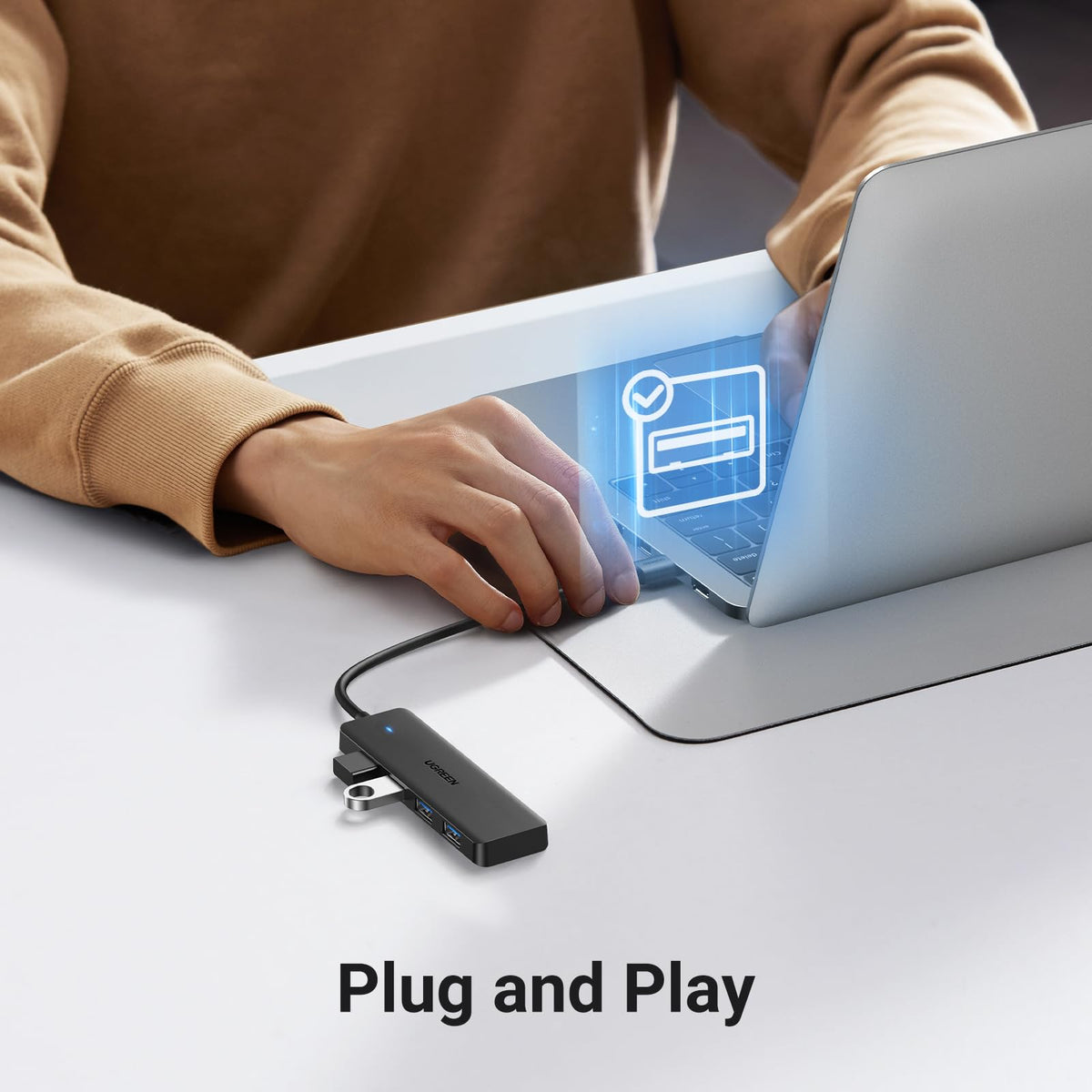 UGREEN USB Hub 3.0, USB Splitter 4 Port Ultra Slim with 5Gbps Data Transfer