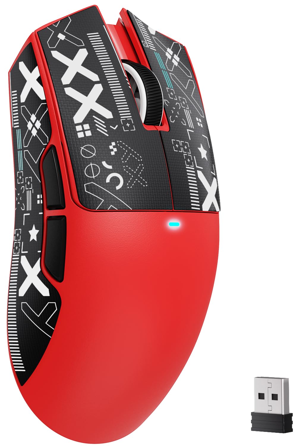 ATTACK SHARK X11SE Wireless Gaming Mouse, 63g Superlight With PixArt PAW3311 Sensor, 22000 DPI, Tri-Mode BT/2.4Ghz/Wired, 1000Hz Polling rate, 300mAh Battery, Dual Driver, for PC/PS/Mac (Berry Red)