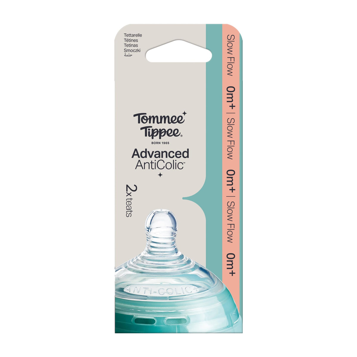 Tommee Tippee Advanced Anti-Colic Baby Bottle Teats Fast Flow 6m+
