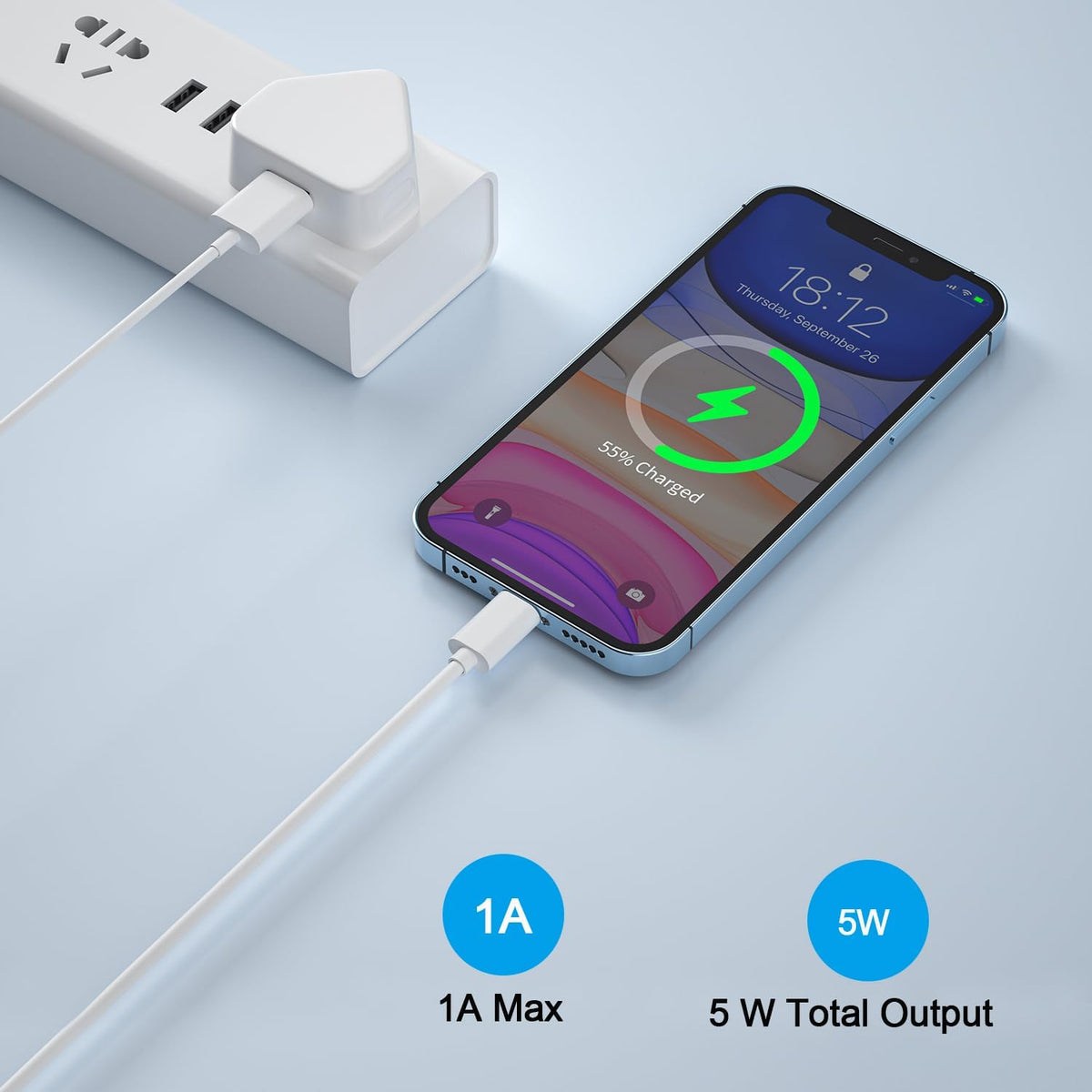USB Plug,2Pack USB Plug UK Adaptor Phone Charger Mains Charge Dual Port Twin Wall Plugs with Smart IC 5V 1AMP Charging Compatible with iPhone 16 15 14 13 12 11 XS XR X 8 7 6,iPad Pro,Samsung,Mobile