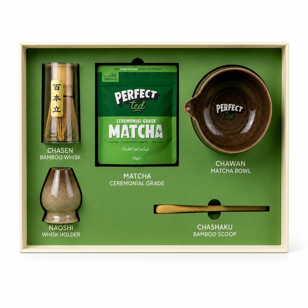 PerfectTed Matcha Powder | Organic Ceremonial Grade Japanese Matcha | 30g