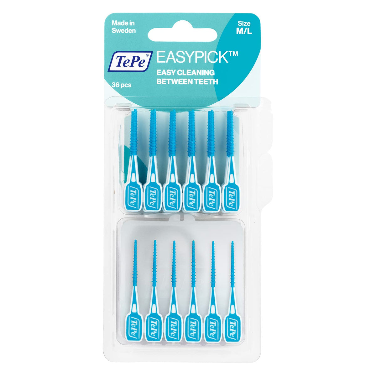 TePe EasyPick Toothpicks, Orange, ISO XS-S, 36pcs, Travel Case Included