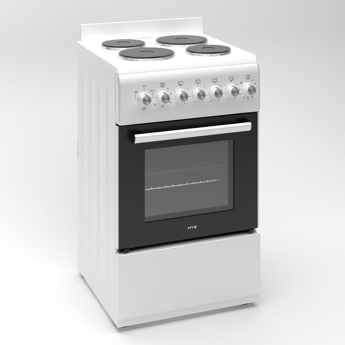 HYE 50cm Freestanding Cooker - Electric Cooker with Kitchen Stove, white