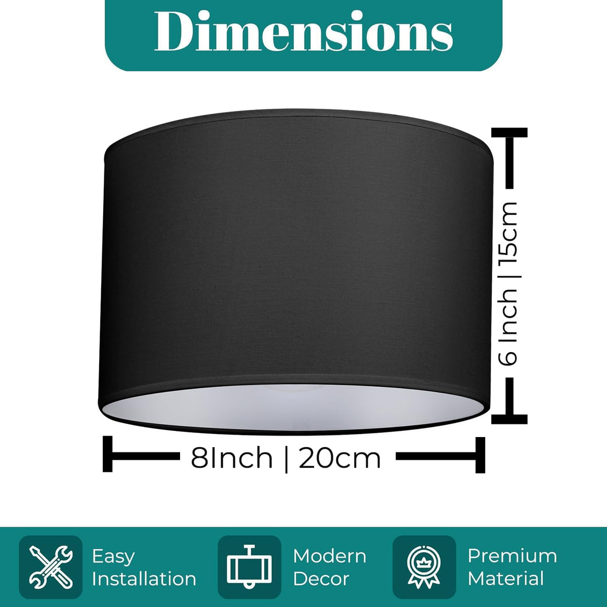 GIGGI Fabric Lamp Shades, 10" Beige Lampshades for Ceiling Lights, Table Lamps & Floor Lamps, Easy Fit Pendant Light Shade Ceiling for Living Room, Bedroom, Kitchen, Hallway, Office & Home Décor