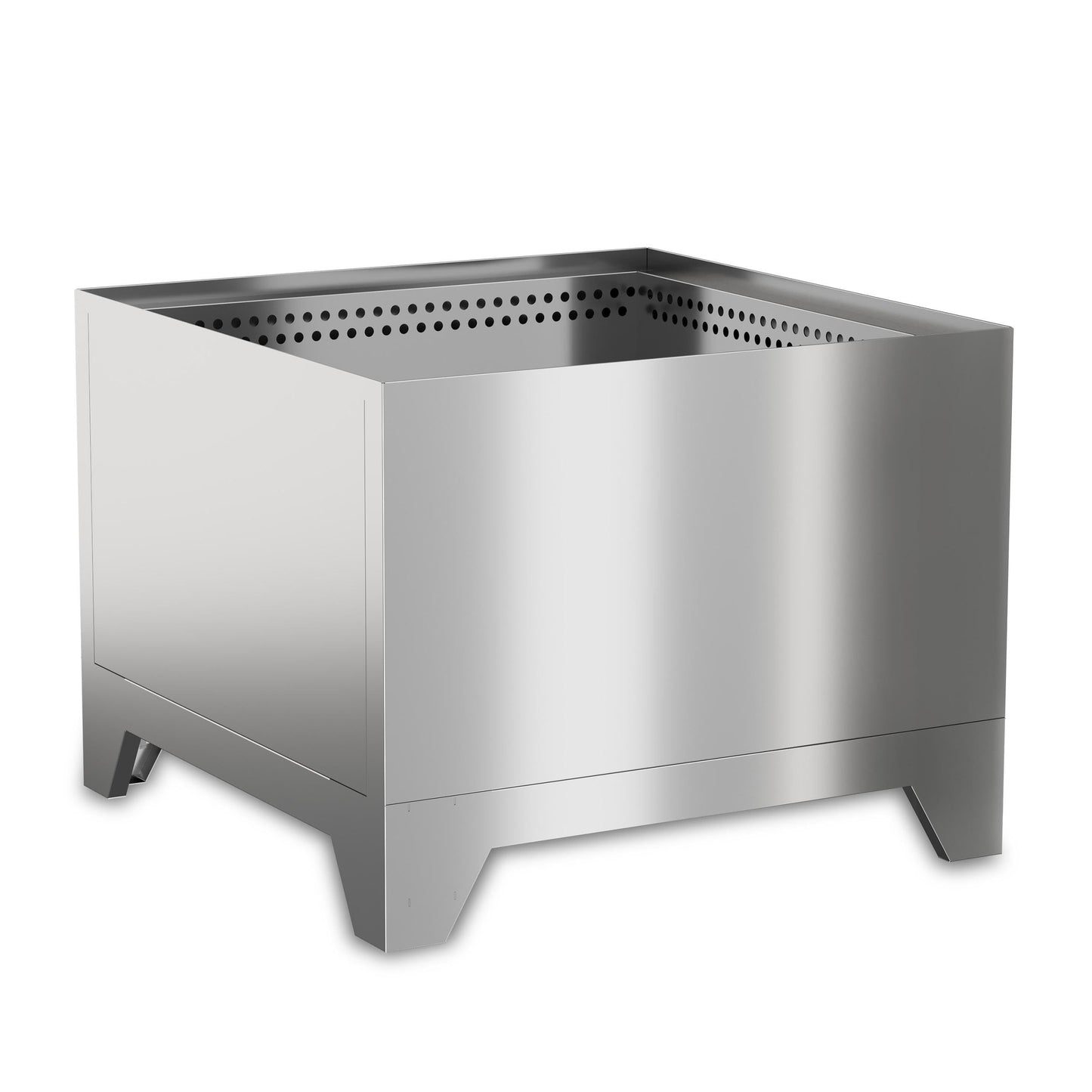 Smokeless Fire Pit with Removable Ash Pan, Fire Pits for Garden Wood Burning, Portable Camping Firepit, for Backyard Patio, Stainless Steel, Waterproof Bag & Poker Included, 50 x 38cm, Silver