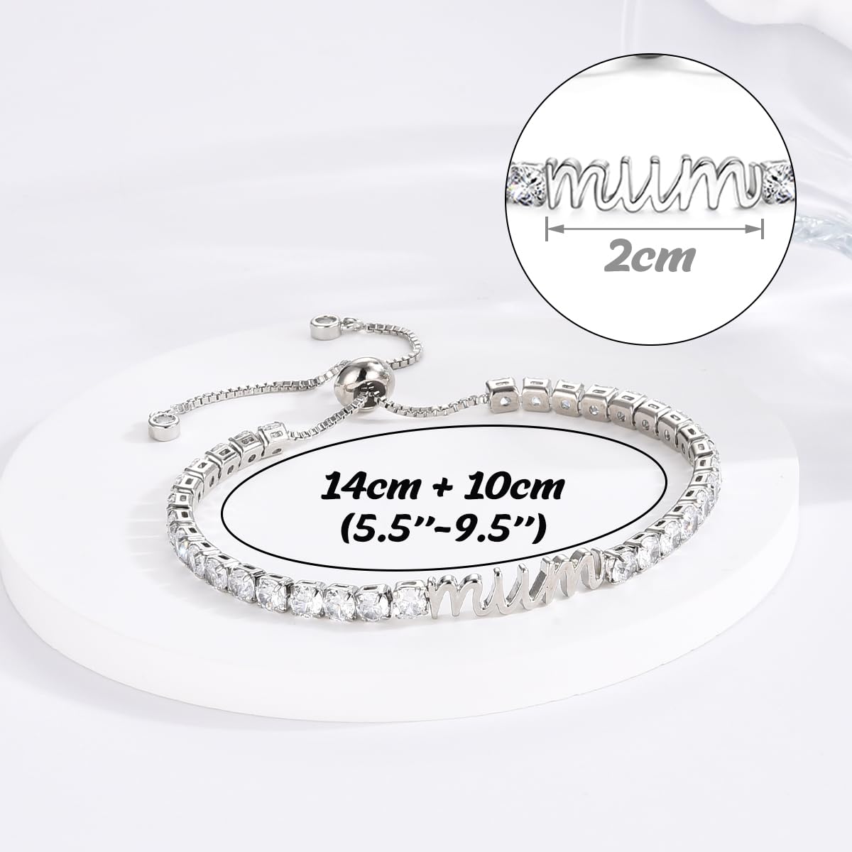 Birthday Gifts for Women Girls, Sparkling Cubic Zirconia Tennis Bracelet Gifts, Christmas Mothers Day Graduation Presents for Her