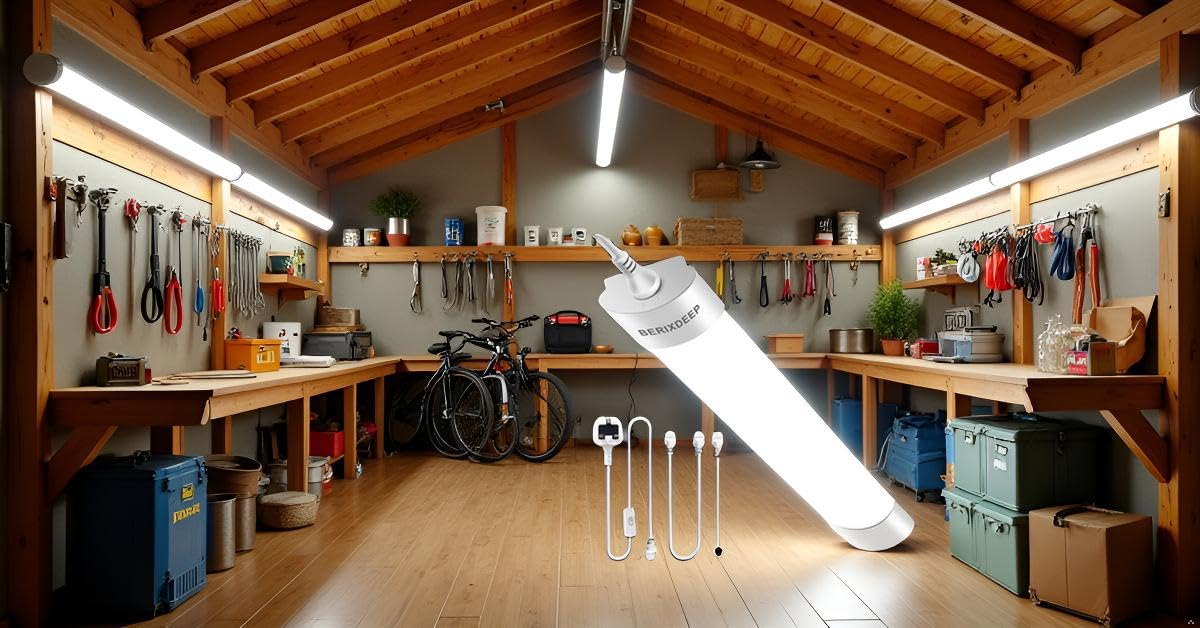 Plug and Play LED Batten Light 4ft with 3m Cable, 36w, 6500K