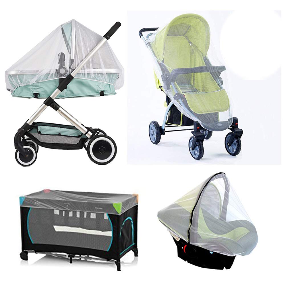 Pram Net, Universal Mosquito Fly Bug Insect Net Protection Cover for Buggy Carrycot Bed Stroller Bassinet Basket Jogger Travel Cot