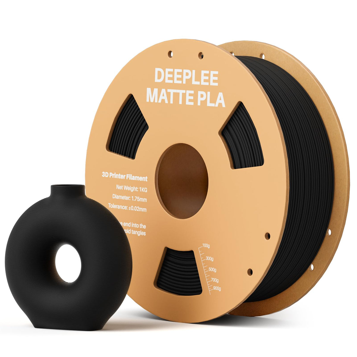 DEEPLEE Matte PLA Filament 1.75mm Matte White 1kg