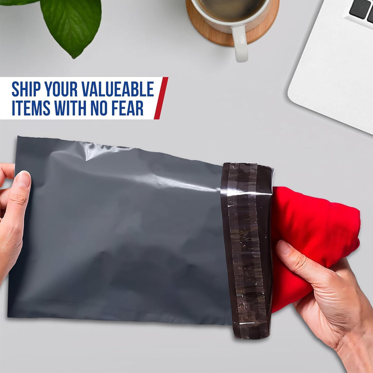 50 Grey Parcel Bags 10" x 14" Self Seal Postage Bag 254mm x 356mm Eco-Friendly Plastic Packaging Delivery Bags A4 Letter Mailing Bag Strong Waterproof Poly Mailers