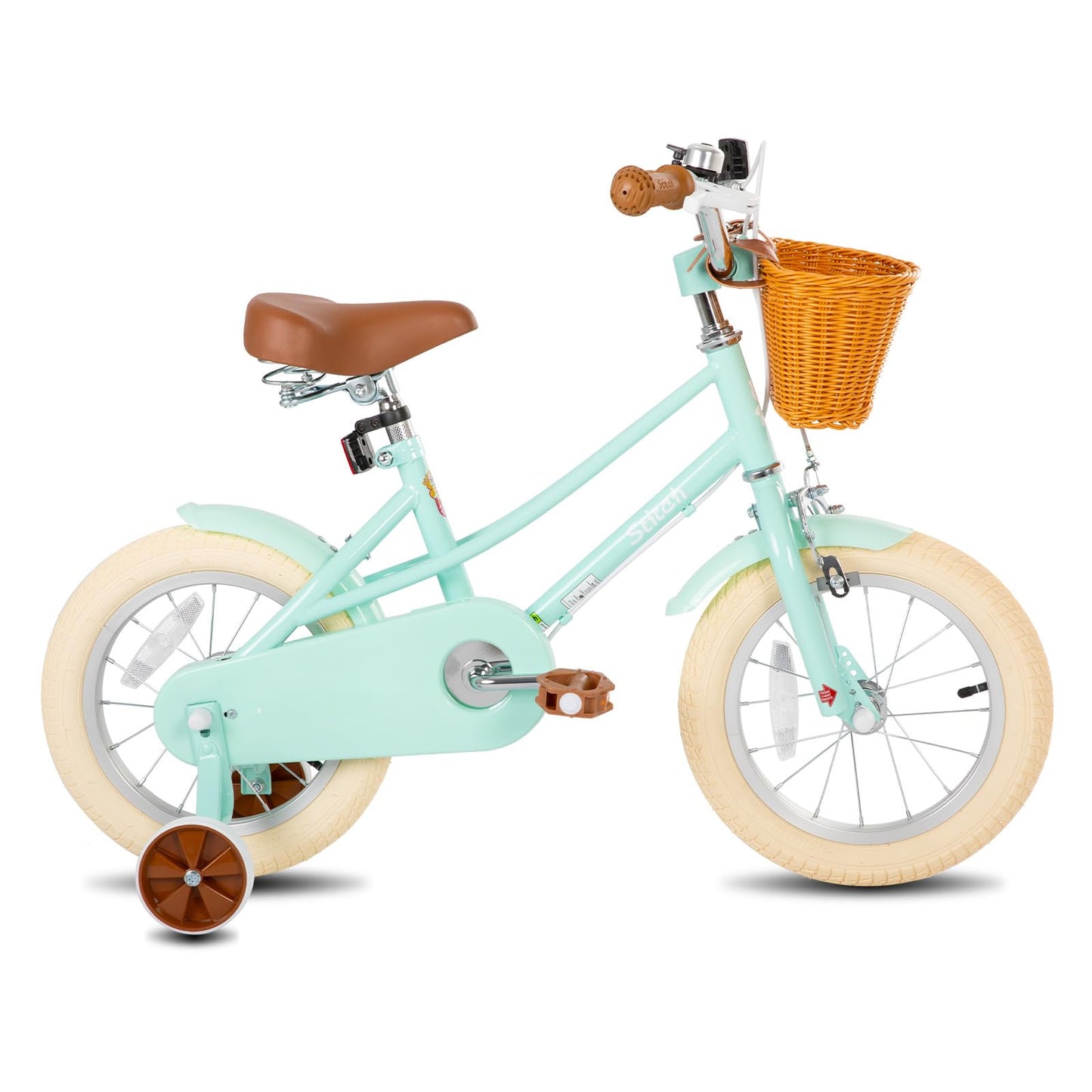 STITCH 12/14/16/20 inch Kids Bike for 3-11 years Girls, 12/14/16 Girls Bike with Training Wheels & Basket, 20 inch with kickstand