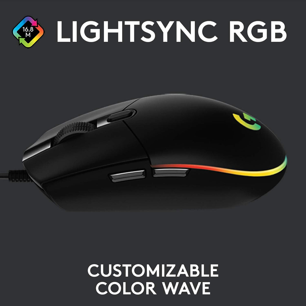 Logitech G203 LIGHTSYNC Gaming Mouse with Customizable RGB Lighting