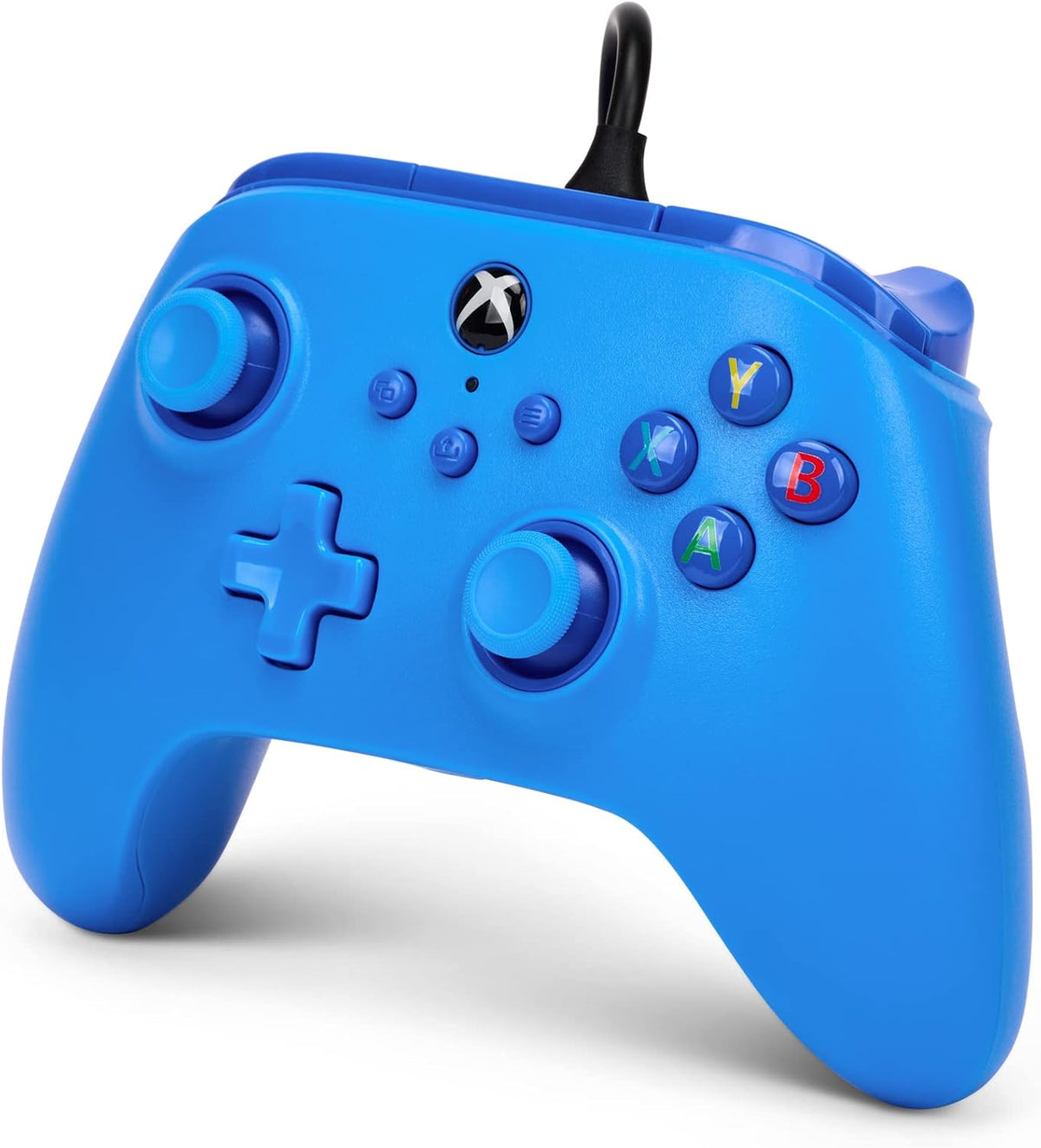 PowerA Wired Controller For Xbox Series X & S, Xbox One, PC, Windows 10 & 11, Dual Rumble Motors, Detachable 10ft USB Cable, 3.5mm Stereo Headset Jack, Official: Blue
