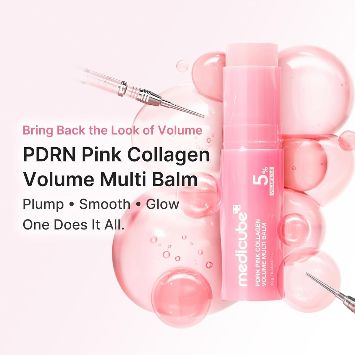 medicube PDRN Collagen Volume Multi Balm Stick, Firming Face & Body Balm