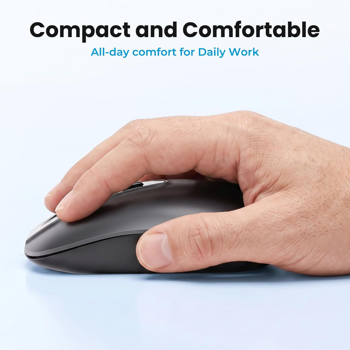 cimetech Wireless Mouse for Laptop, Portable Slim Silent Design for Left & Right Hand Users, Storable Nano Receiver, 800-1600 DPI, 2.4G Compact Computer Mice for MacBook, PC, Windows, Chromebook