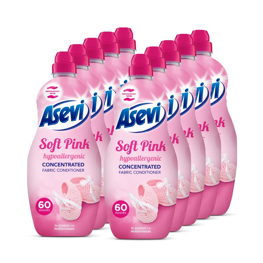 Asevi Fabric Conditioner, Laundry Conditioner, Liquid Fabric Conditioner, 60 Washes, Multipack of 10 X 1380ML (Blue)