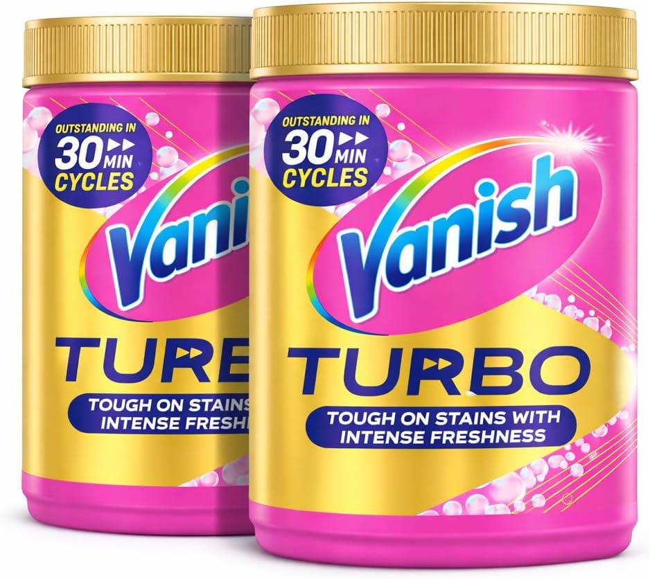 Vanish Turbo Fast Acting Stain Remover Powder (2 x 470g) 940g