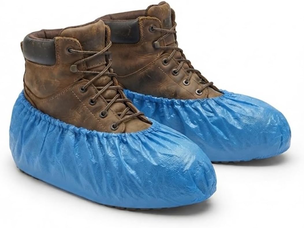 ABENA Shoe Cover | Extra Large Measuring 41x15cm | Blue Non-Sterile Single Use Shoe Covers Disposable | Durable Disposable Shoe Covers | Anti-Slip Boot Cover and Shoe Protector