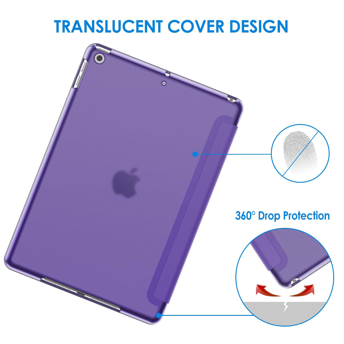 JETech Case for iPad 9th/8th/7th Gen 10.2", Beige
