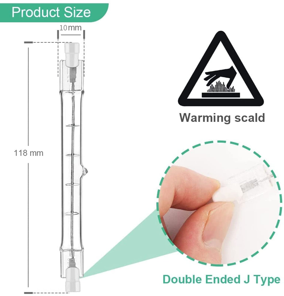 r7s Halogen Light Bulbs 78mm 150w
