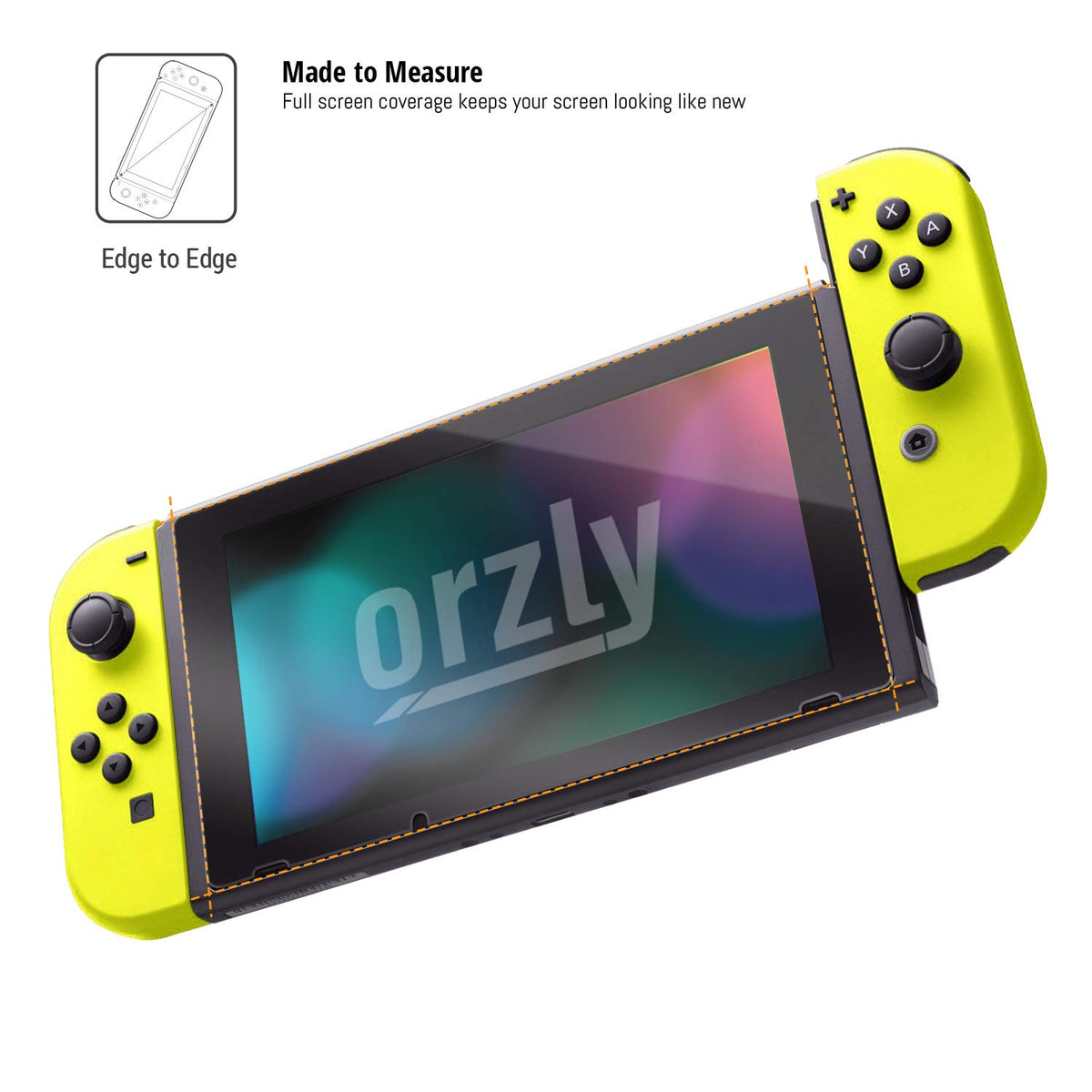 Orzly Glass Screen Protector for Nintendo Switch OLED 2024 Console Accessories (Pack of 4) - Tempered Glass Life time Edition