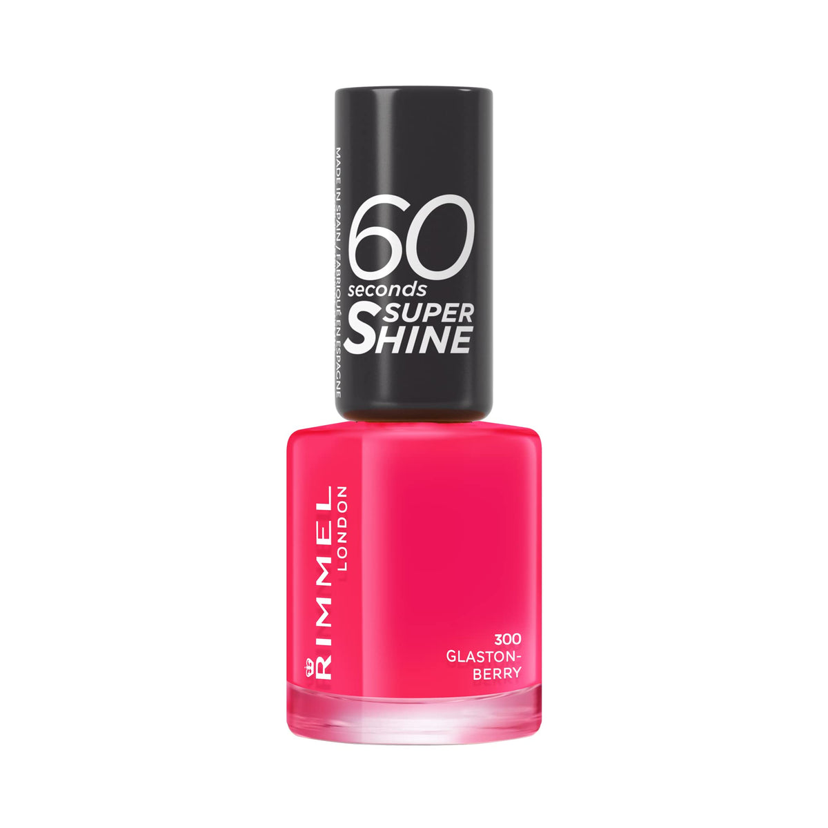 Rimmel 60 Seconds Super Shine Nail Polish, 740 Clear, Quick-Dry Nail Polish, Ultra-Shiny Finish, Easy to Apply, Vibrant Colour, Long-Wearing, Improved Formula, Vegan, 8ml