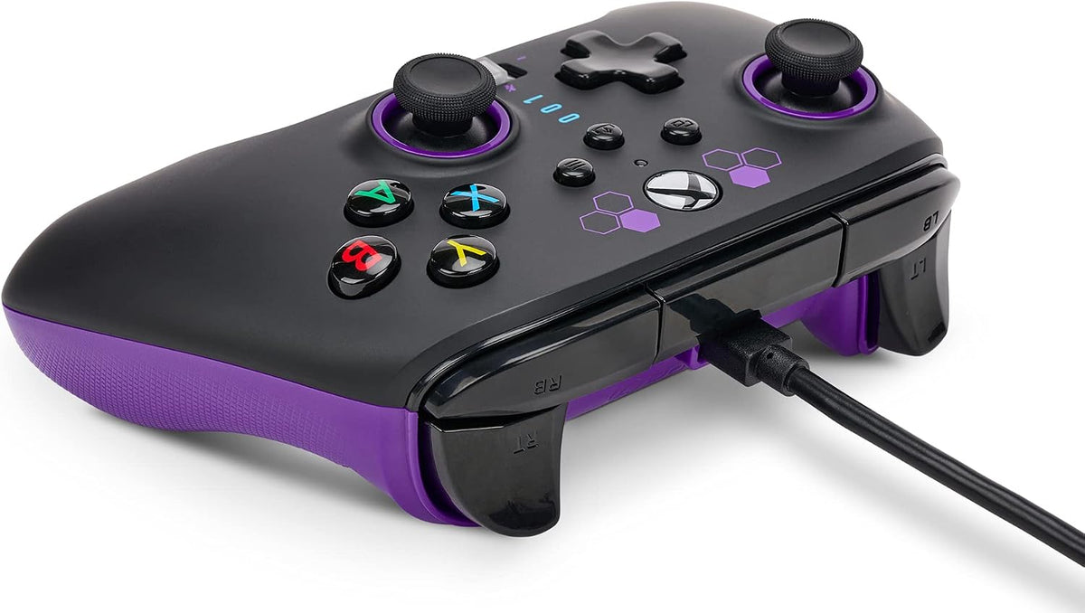 PowerA Enhanced Wired Controller for Xbox Series X|S, Wired Video Game Controller, Gamepad for Xbox X and S, Officially Licenced by Xbox, 2 Years Manufacturer Warranty - Purple Hex