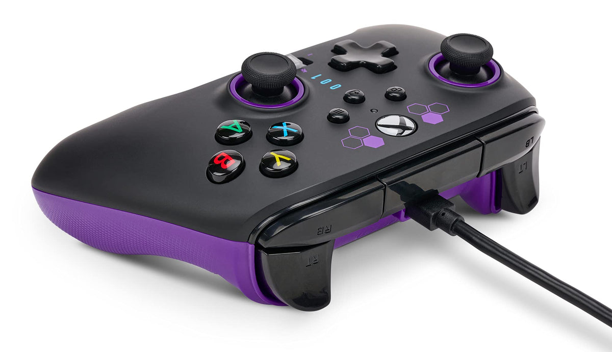 PowerA Enhanced Wired Controller for Xbox Series X|S, Wired Video Game Controller, Gamepad for Xbox X and S, Officially Licenced by Xbox, 2 Years Manufacturer Warranty - Purple Hex
