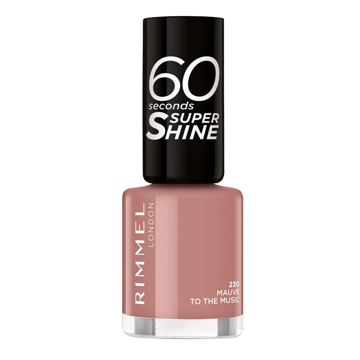 Rimmel 60 Seconds Super Shine Nail Polish, 740 Clear, Quick-Dry Nail Polish, Ultra-Shiny Finish, Easy to Apply, Vibrant Colour, Long-Wearing, Improved Formula, Vegan, 8ml