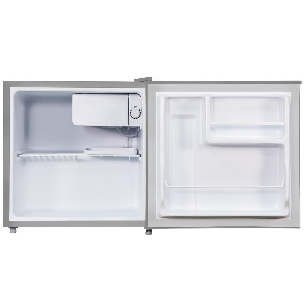 Russell Hobbs Table Top Larder Mini Fridge 43 Litre Capacity, Reversible Door & Adjustable Feet, Small Fridge, Manual Temperature Control, Ice Box, Black RHTTF0E1B