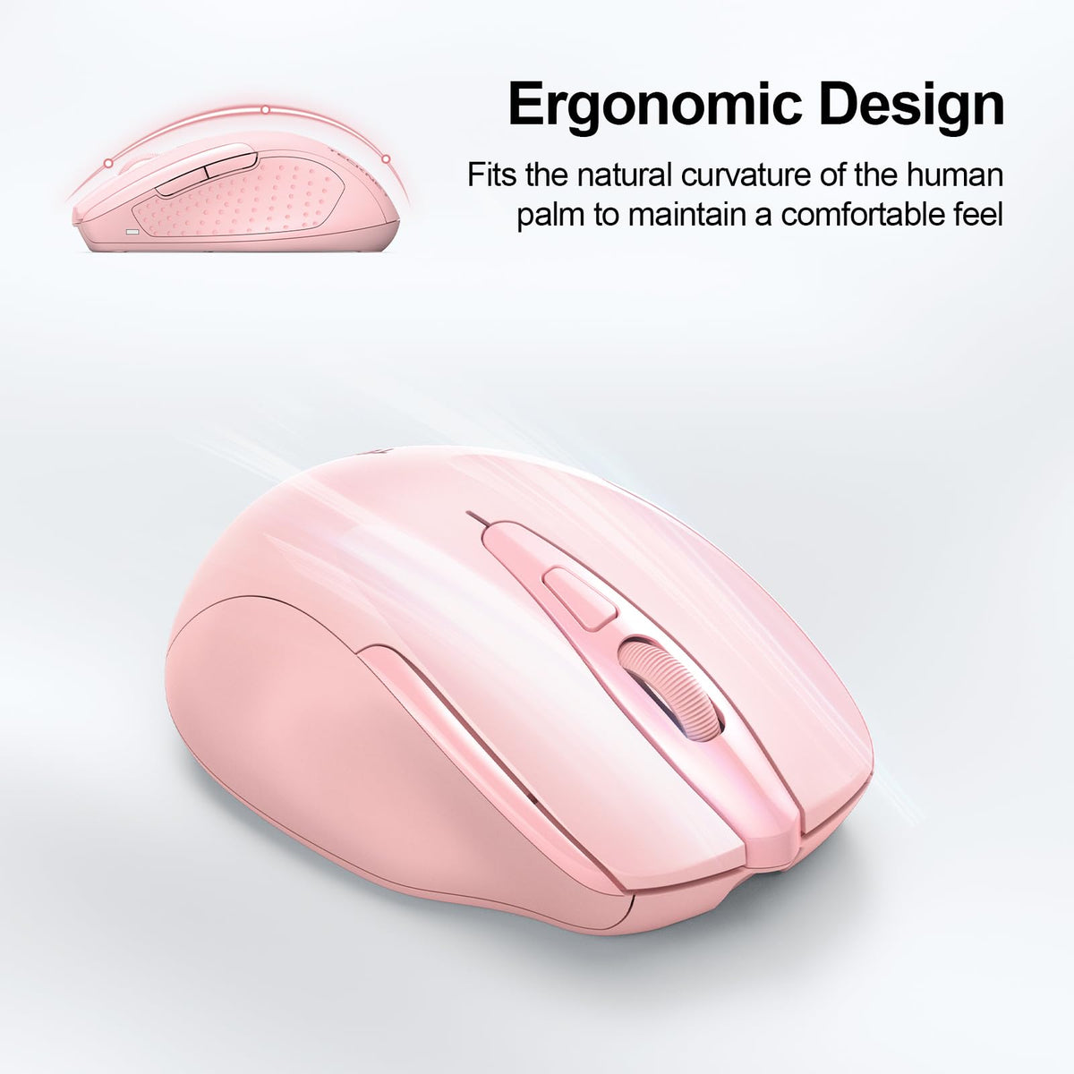 TECKNET Bluetooth Mouse, Rechargeable Bluetooth Wireless Mouse