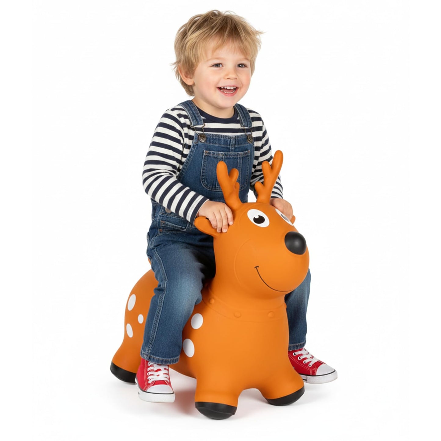 Green Dino Animal Bouncy Jump Space Hopper Inflatable Ride On Kids Children's Fun Toy Gift For Boys Girls Indoors Outdoors Pump Included PA7041