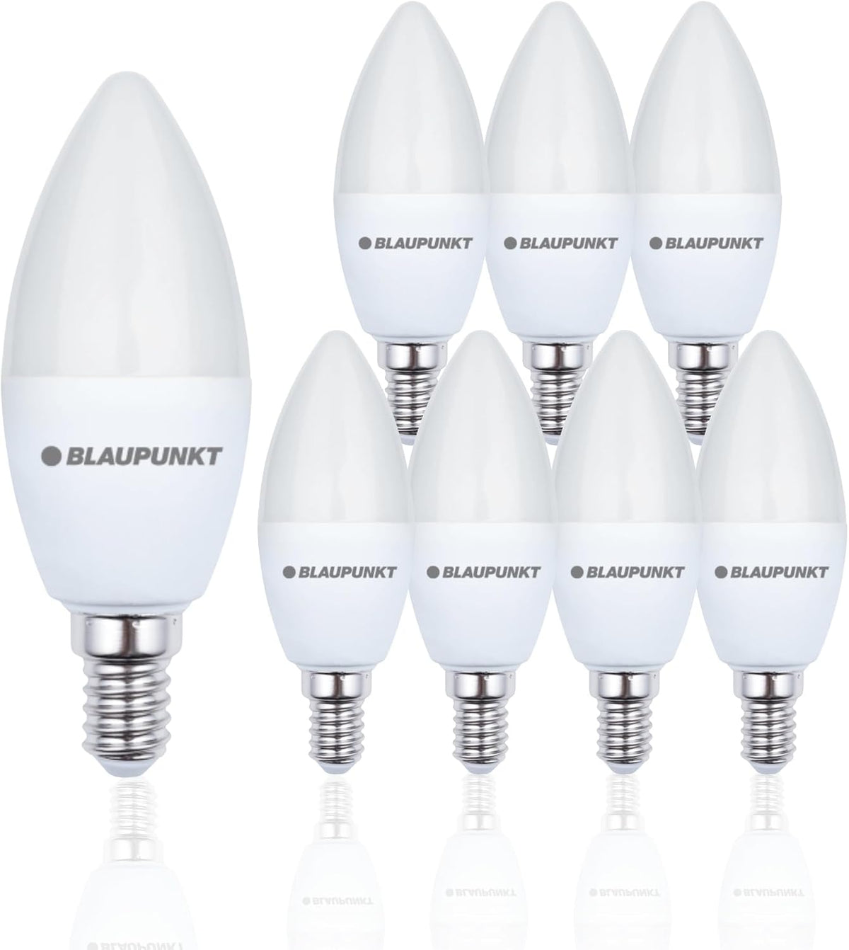 Blaupunkt E14 LED Light Bulb Candle Shape – 10W (Equivalent to 80W - 100W), 820 Lumens, 4000K Neutral White LED – Non‑Dimmable, E14 Screw Base, Energy‑Efficient Home Lighting – Pack of 1