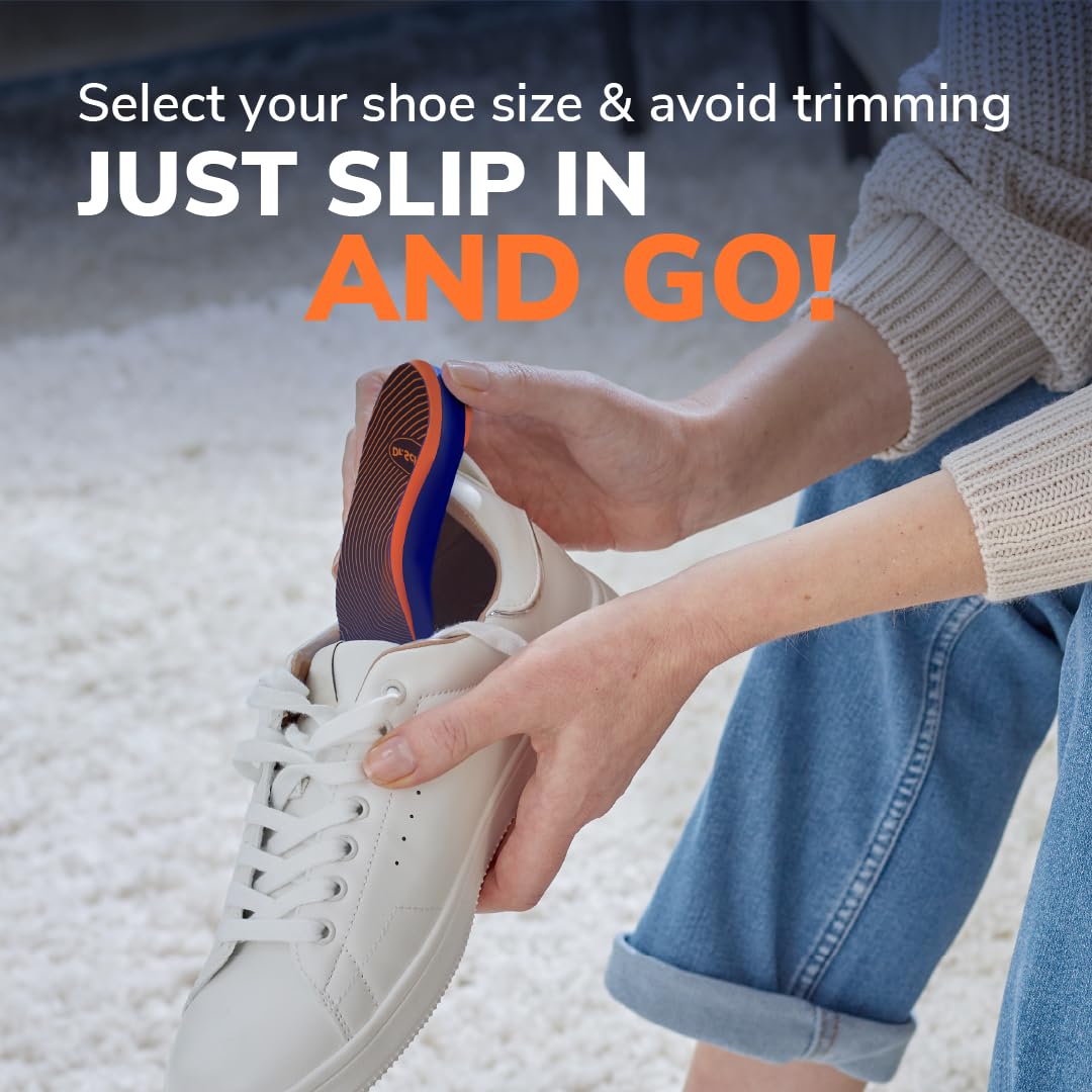 Dr. Scholl’s Advanced Pain Relief Insoles for Men & Women, Heavy Duty Orthotics Inserts for Work Shoes & Boots, Plantar Fasciitis & Arch Support, Shock-Absorbing, Supports up to 150kg, G UK 9.5-10