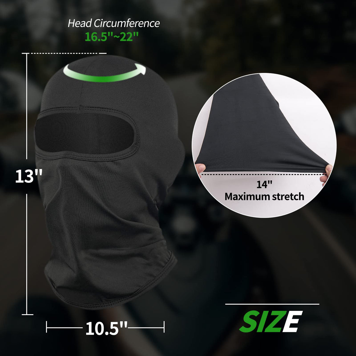 LONGKING Balaclava Ski Face Mask, UV Protector Windproof Lightweight Neck Warmer Motorcycle Cycling, Skiing, Snowboarding for Men/Women