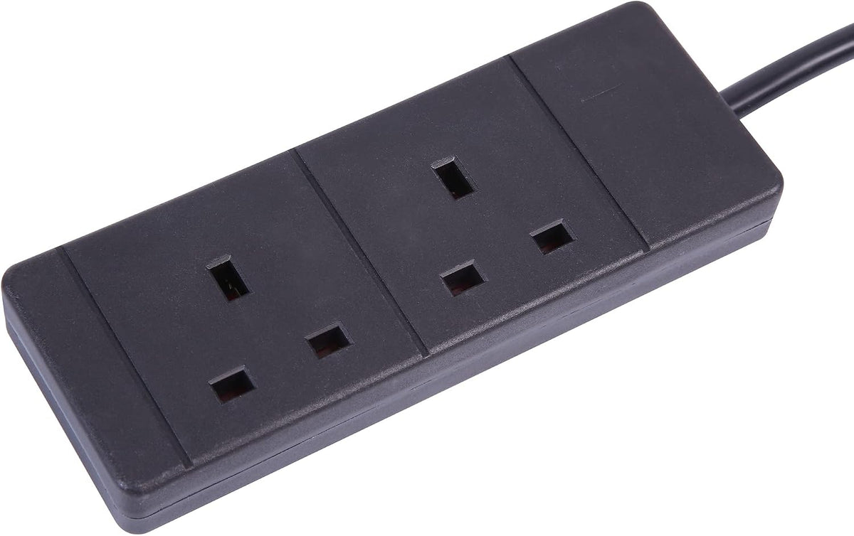 PRO ELEC 2 Gang Extension Lead, 13A UK Plug, 250V, 5m Cable – PELB1738