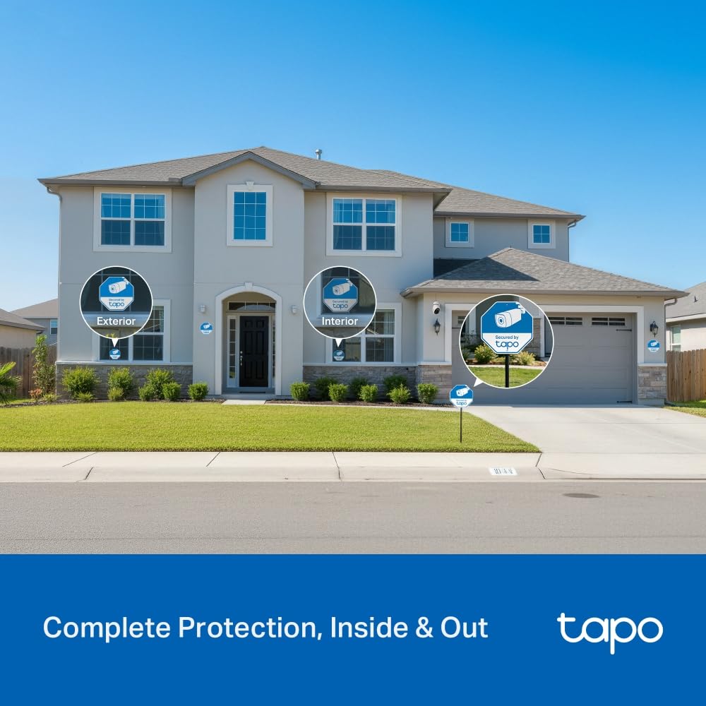 Tapo TC40 Pan/Tilt Smart Security Outdoor Camera, Full HD, 360° Person Detection Motion Tracking, Color Night Vision, WiFi Camera No Monthly Fee, Two-Way Talk, IP65, Works with Alexa and Google