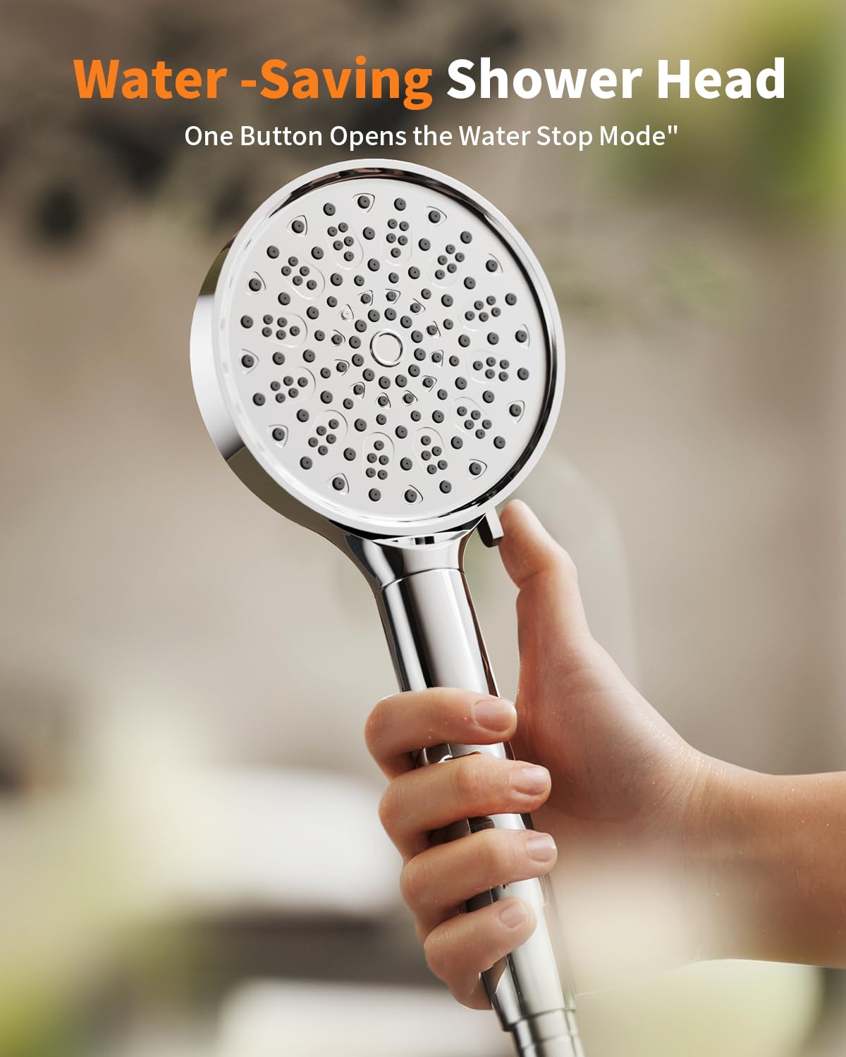 Cobbe Hard Water Filter Shower Head with 1.5m Hose and Holder