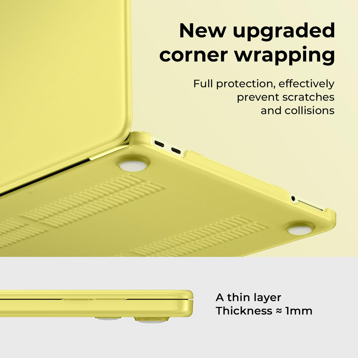 EooCoo for MacBook Neo Case 13 inch 2026 A3404 A18-Pro Crystal Clear