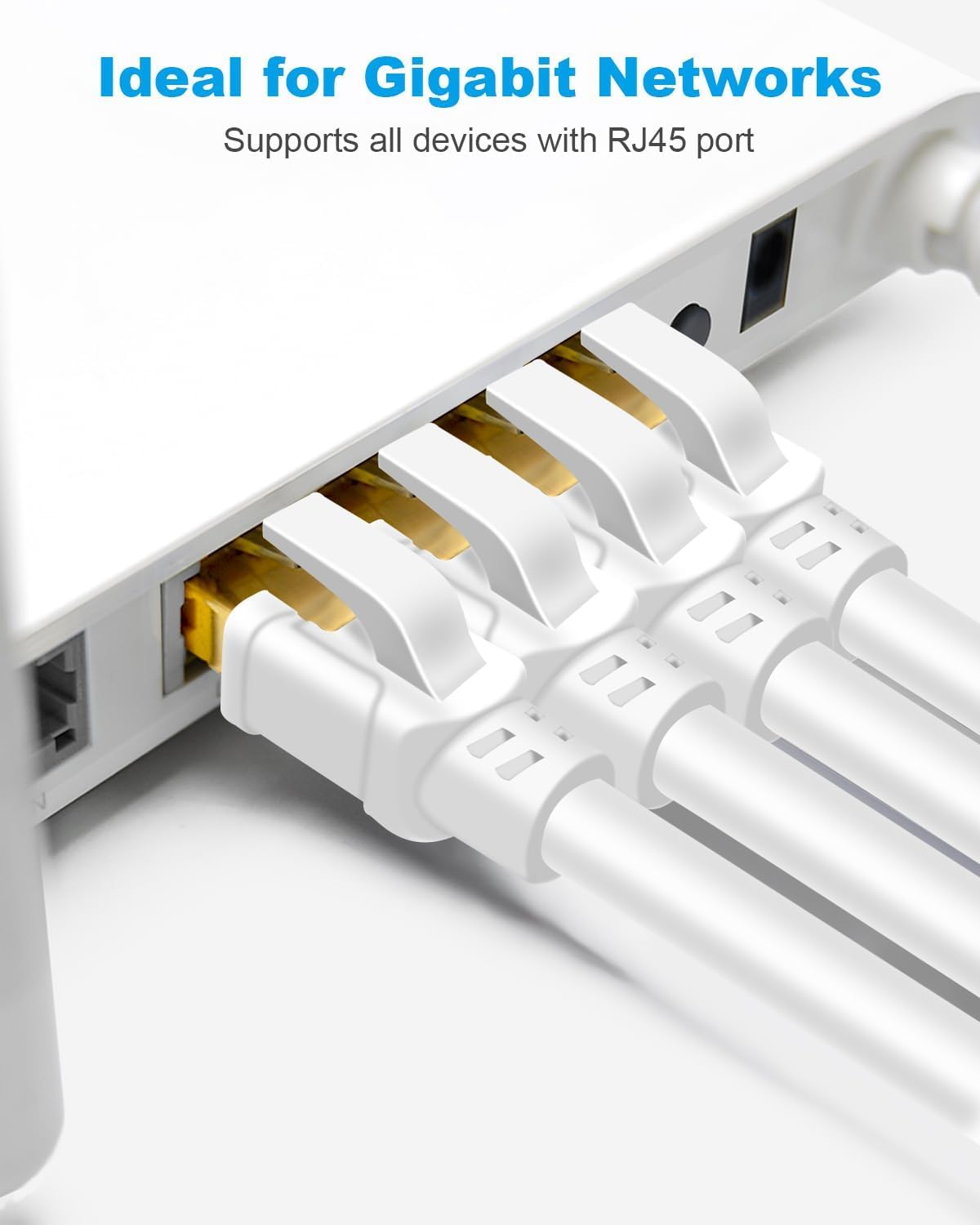 DDMALL Ethernet Cable 0.5m 1m 2m 3m 5m 10m 15m 20m 30m Cat 8 Internet Cable
