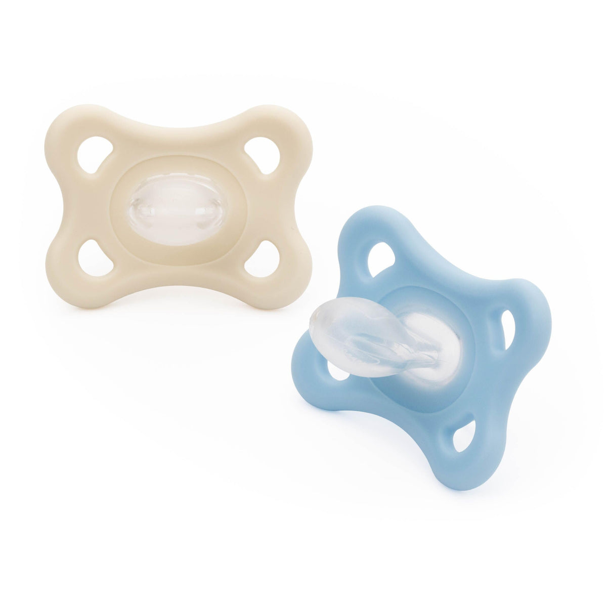 MAM Comfort Dummies, 0-3M, 2 Pack, Orthodontic Design, Pink/Cream