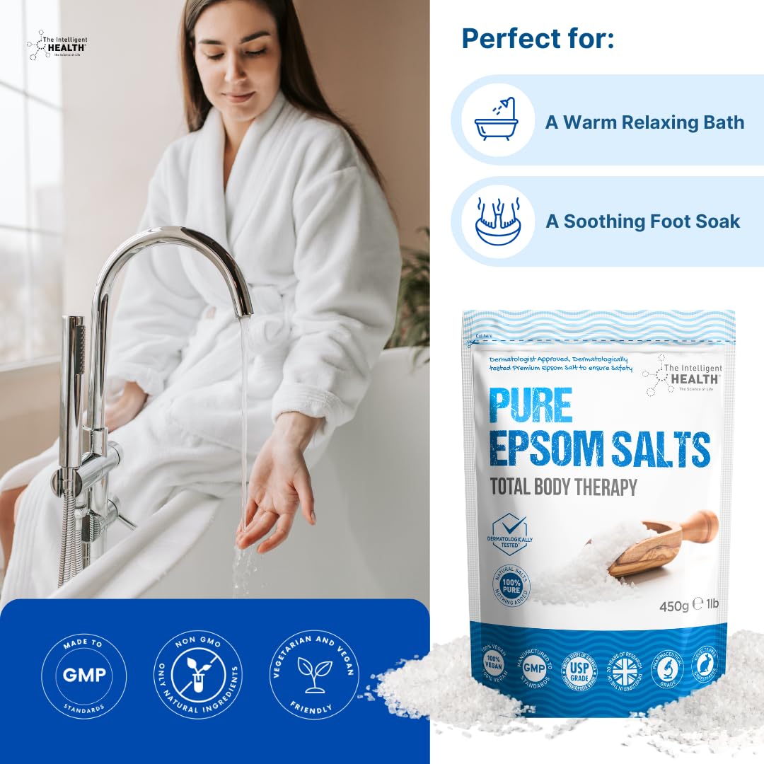 Magnesium Sulphate Bath Salts Soak, Muscle Magnesium Epsom Salts, 1kg