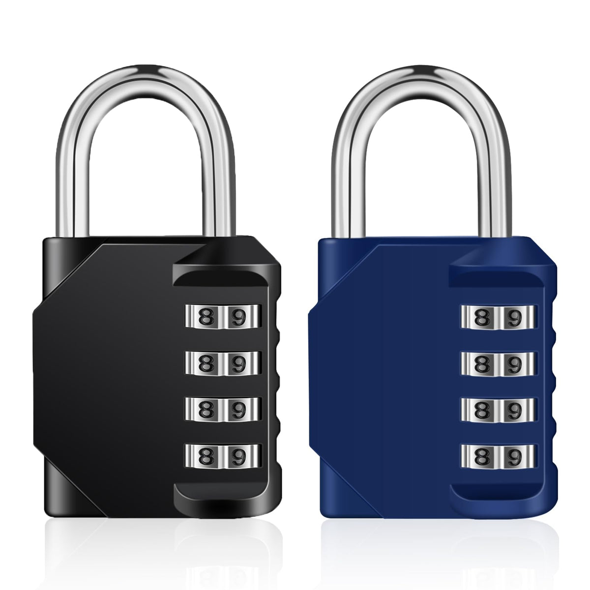 ZHEGE Combination Padlock, 4 Digit Coded Padlock (Sky Blue)