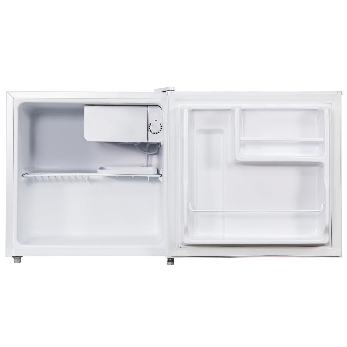 Russell Hobbs Table Top Larder Mini Fridge 43 Litre Capacity, Reversible Door & Adjustable Feet, Small Fridge, Manual Temperature Control, Ice Box, Black RHTTF0E1B