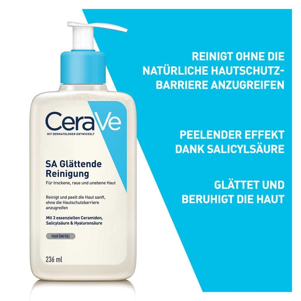 CeraVe SA Smoothing Cleanser, Salicylic Acid, Rough & Bumpy Skin, 473ml