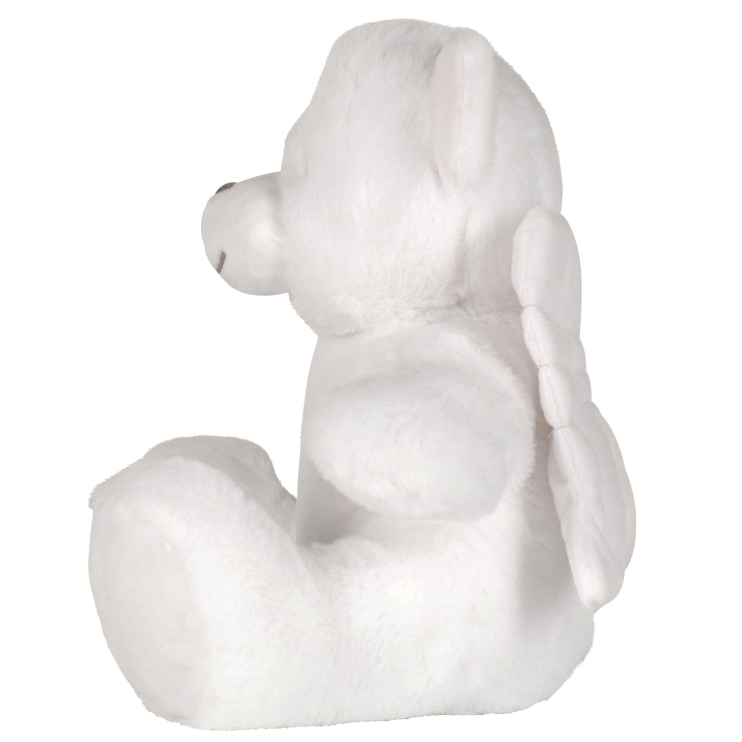 Personalised Memory Teddy Bear with Heart-Shaped Photo – “A Cuddle From Heaven” Keepsake Gift – 28 Bear Styles – Add Your Text & Choose Colour – Custom Memorial Bear (White Angel Teddy)
