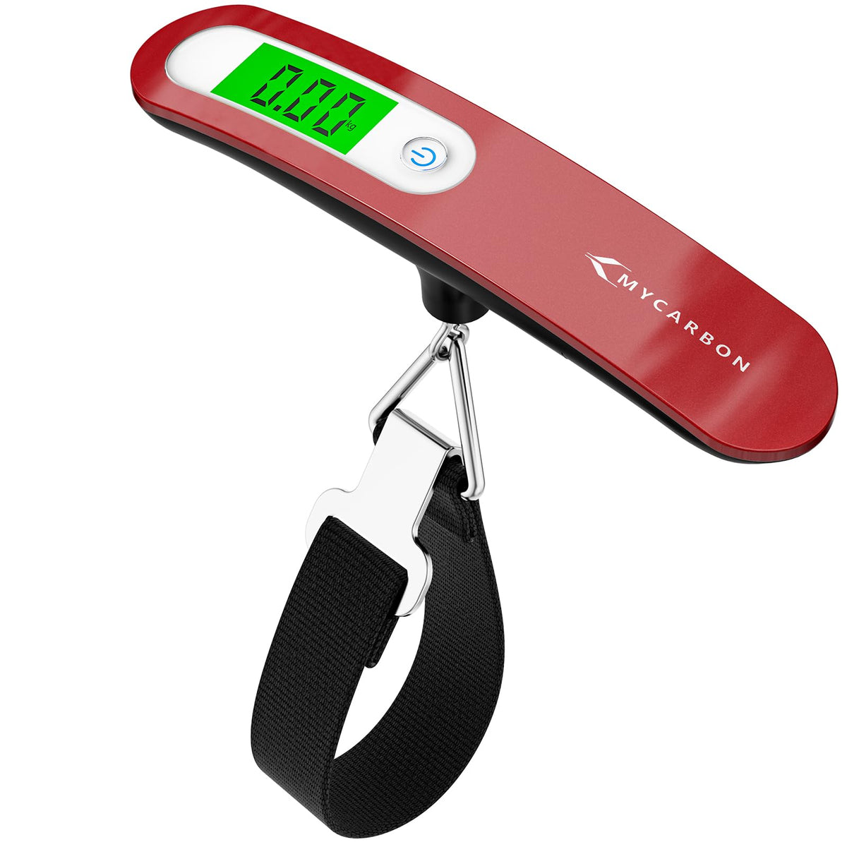 MYCARBON Luggage Scale Portable Digital Weight Scale for Travel Suitcase with Tare Function 110 Lb/ 50Kg Capacity (Silver)