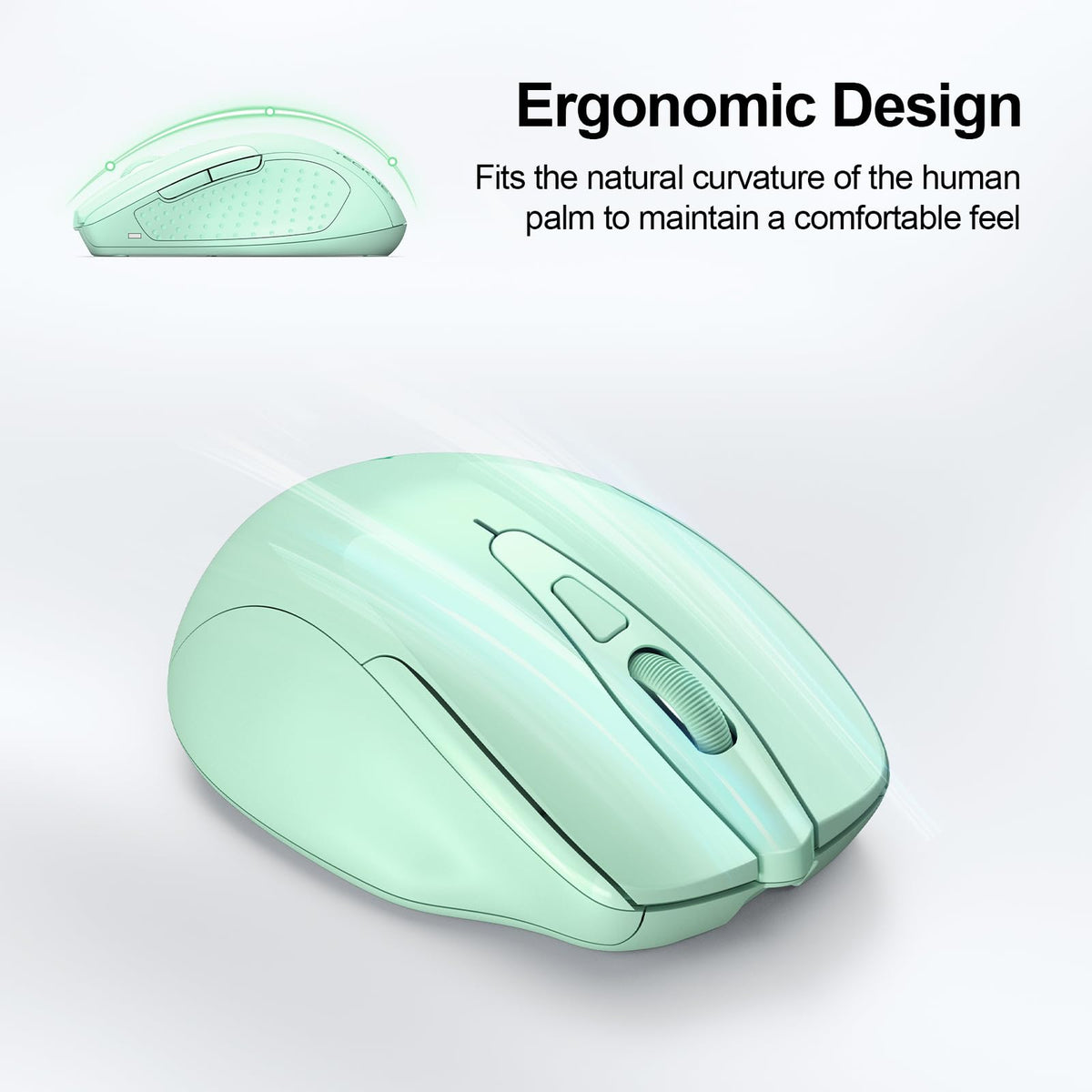 TECKNET Bluetooth Mouse, Rechargeable Bluetooth Wireless Mouse